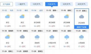 广州未来一周天气预报